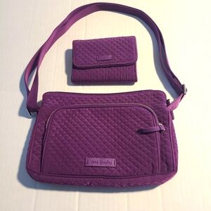 Vera Bradley Iconic RFID Little Hipster and Riley Compact Wallet  in Microfiber